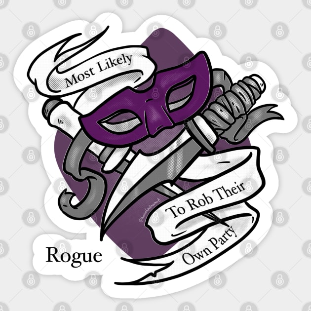 Rogue Scroll Sticker by HannahPalmerArt